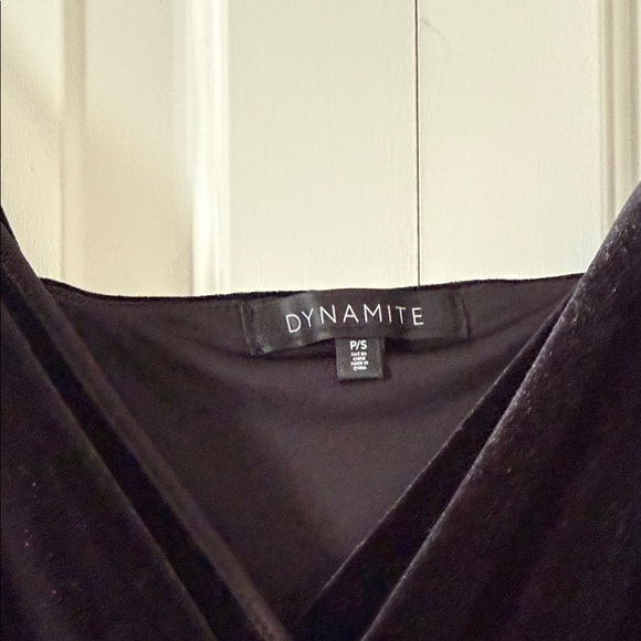 Dynamite Velvet Elegant Black Midi Dress - Picture 4 of 6